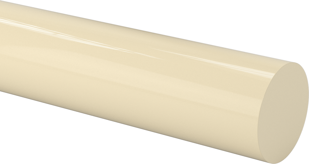 Aşınmaya Dayanıklı Kirli Beyaz Naylon Çubuk, 4" Çap