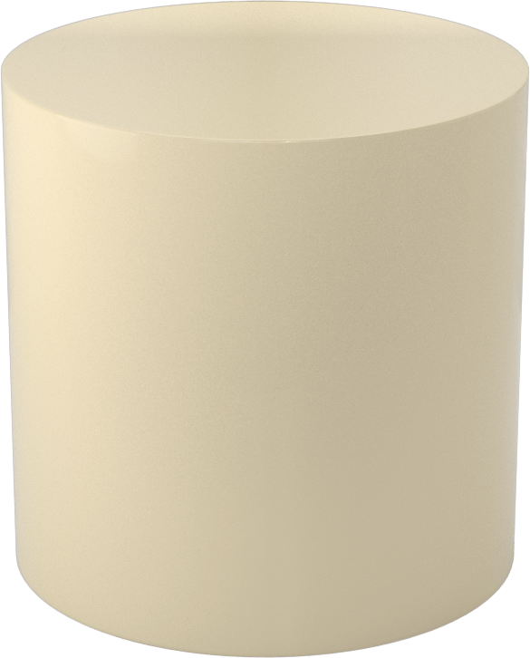 Aşınmaya Dayanıklı Kirli Beyaz Naylon Disk, 3" Çap, 3" Uzunluk