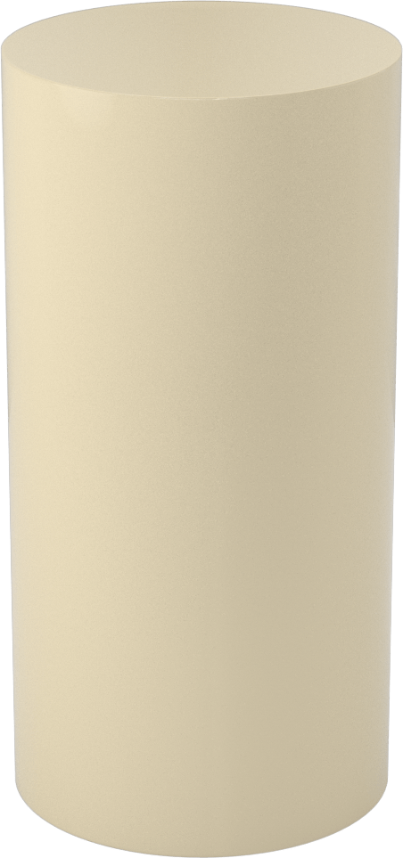 Aşınmaya Dayanıklı Kirli Beyaz Naylon Disk, 3" Çap, 6 inç Uzunluk