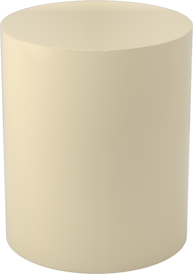 Aşınmaya Dayanıklı Kirli Beyaz Naylon Disk, 5" Çap, 6 inç Uzunluk