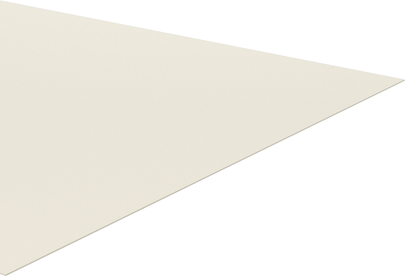 Aşınmaya Dayanıklı Naylon Levha, Krem, 24" x 48" x 3/64"