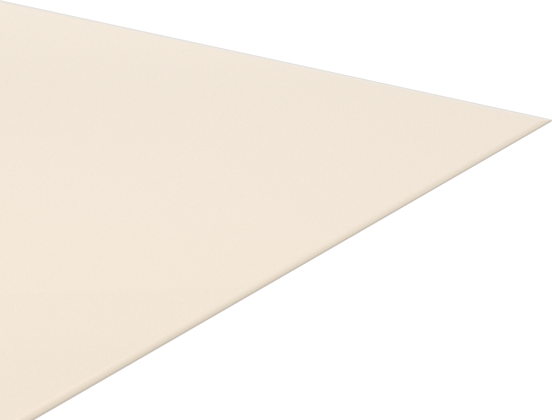 Aşınmaya Dayanıklı Naylon Levha, Krem, 24" x 24" x 1/32"