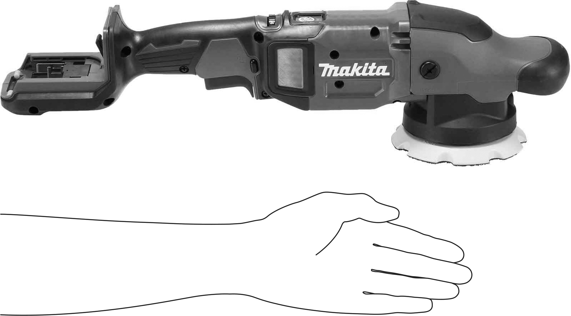 Girdapsız Akülü Parlatıcı, Makita Model Numarası Xop02Z