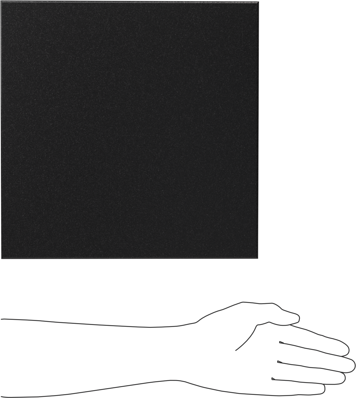 Kimyasallara Dayanıklı Kaygan Teflon® PTFE Levha, Siyah, 1/32" Kalınlık, 12" Genişlik, 12" Uzunluk