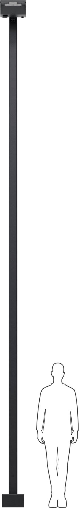 Direkli Kolay Takılan Direk Üstü Projektör, 1 Başlık, 20' Yükseklik x 30-1/2" Toplam Uzunluk, 25800 Lumens