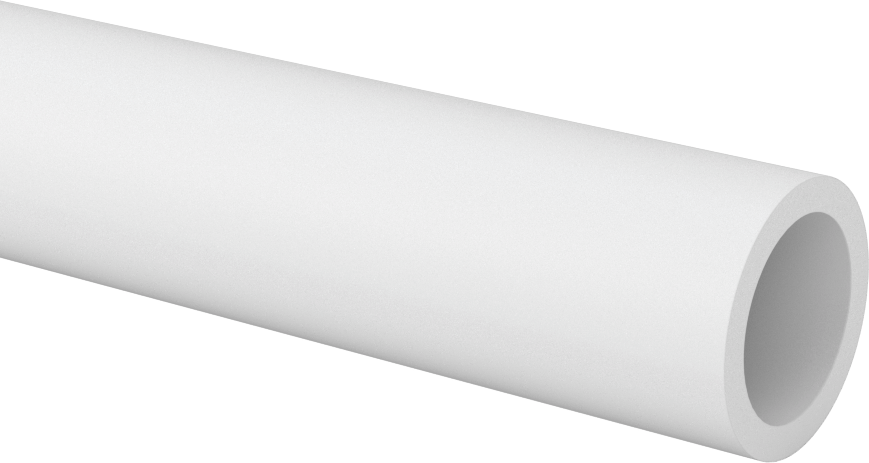 Kimyasallara Dayanıklı Kaygan PTFE Tüp, 1" OD x 3/4" ID