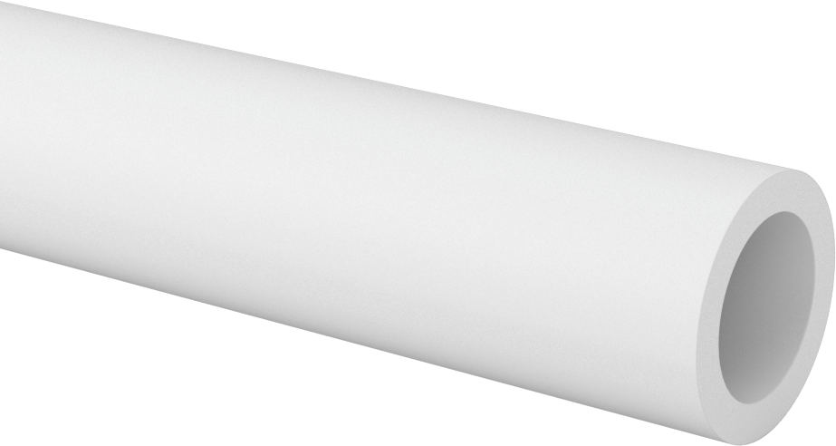 Kimyasallara Dayanıklı Kaygan PTFE Tüp, 1-1/4" OD x 7/8" ID