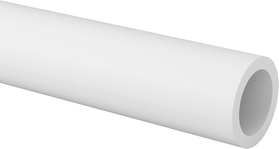 Kimyasallara Dayanıklı Kaygan PTFE Tüp, 1-3/8" OD x 1" ID