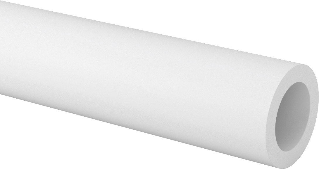Kimyasallara Dayanıklı Kaygan PTFE Tüp, 2-1/4" OD x 1-1/2" ID