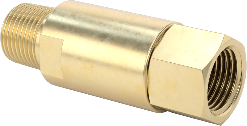 Yüksek Basınçlı Dişli Çek Valf, Pirinç Gövde, 1/2 NPT Erkek x NPT Dişi