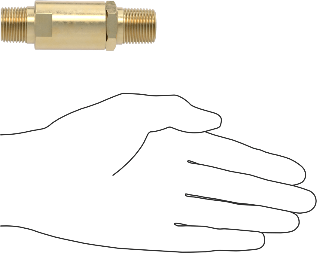Yüksek Basınçlı Dişli Çek Valf, Pirinç Gövde, 1/2 NPT Erkek x NPT Erkek