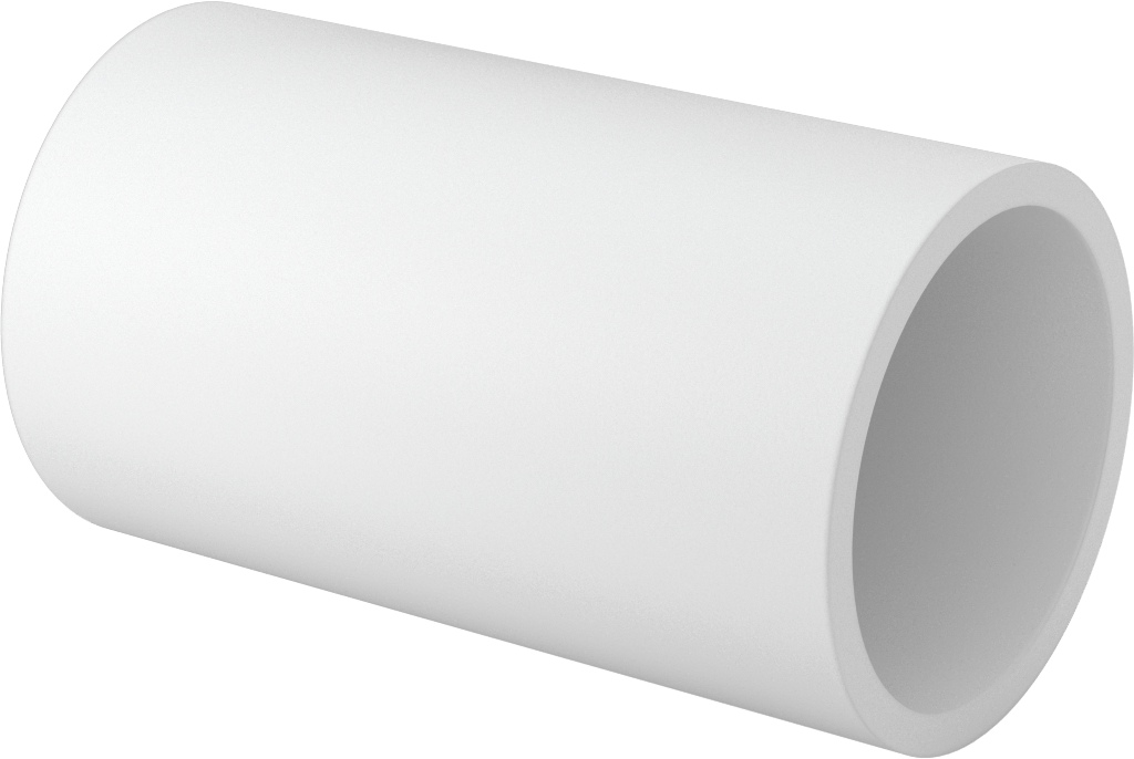 Kimyasallara Dayanıklı Kaygan PTFE Tüp, 6 inç Uzunluk, 3-1/2" OD x 3" ID