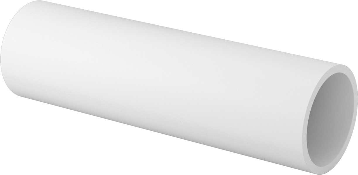 Kimyasallara Dayanıklı Kaygan PTFE Tüp, 12" Uzunluk, 3-1/2" OD x 3" ID