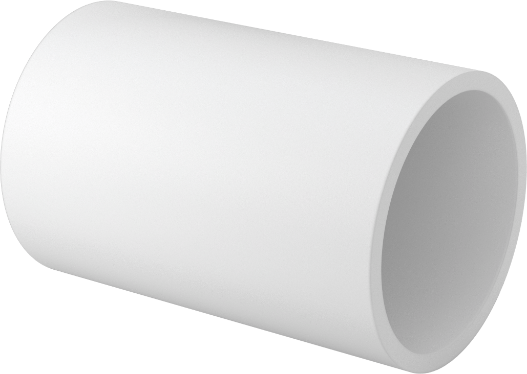 Kimyasallara Dayanıklı Kaygan PTFE Tüp, 6 inç Uzunluk, 4" OD x 3-1/2" ID