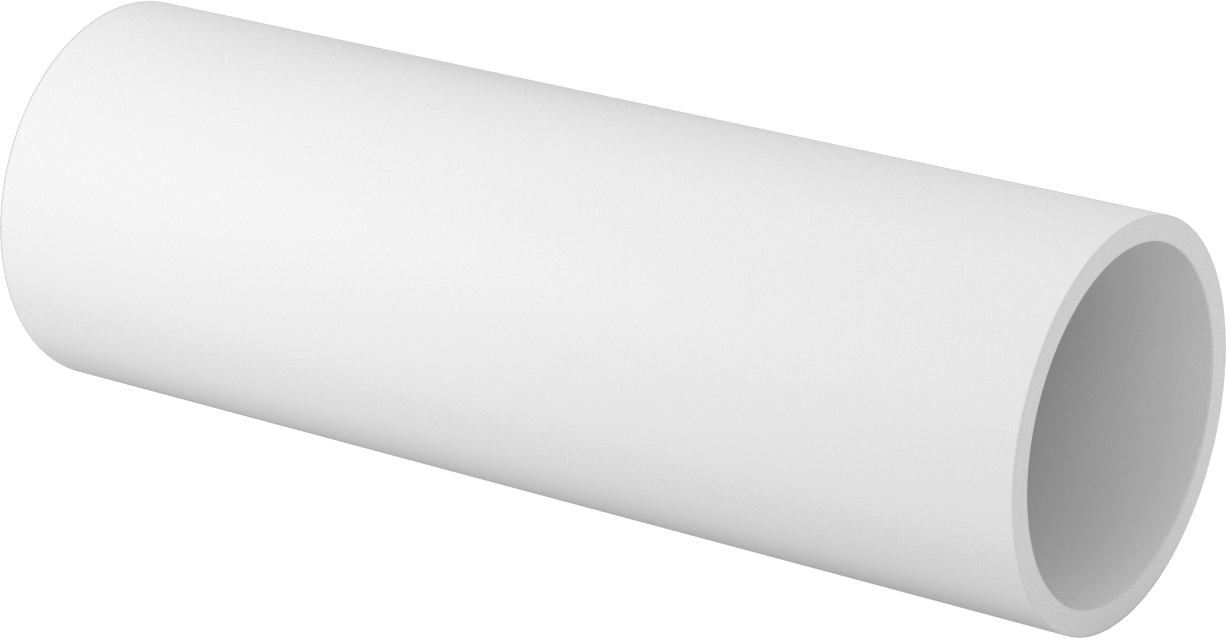 Kimyasallara Dayanıklı Kaygan PTFE Tüp, 12" Uzunluk, 4" OD x 3-1/2" ID