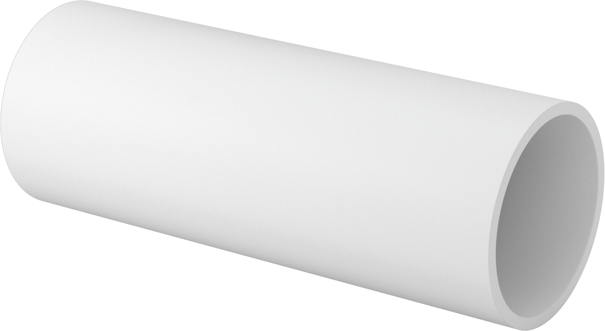 Kimyasallara Dayanıklı Kaygan PTFE Tüp, 12" Uzunluk, 4-1/2" OD x 4" ID