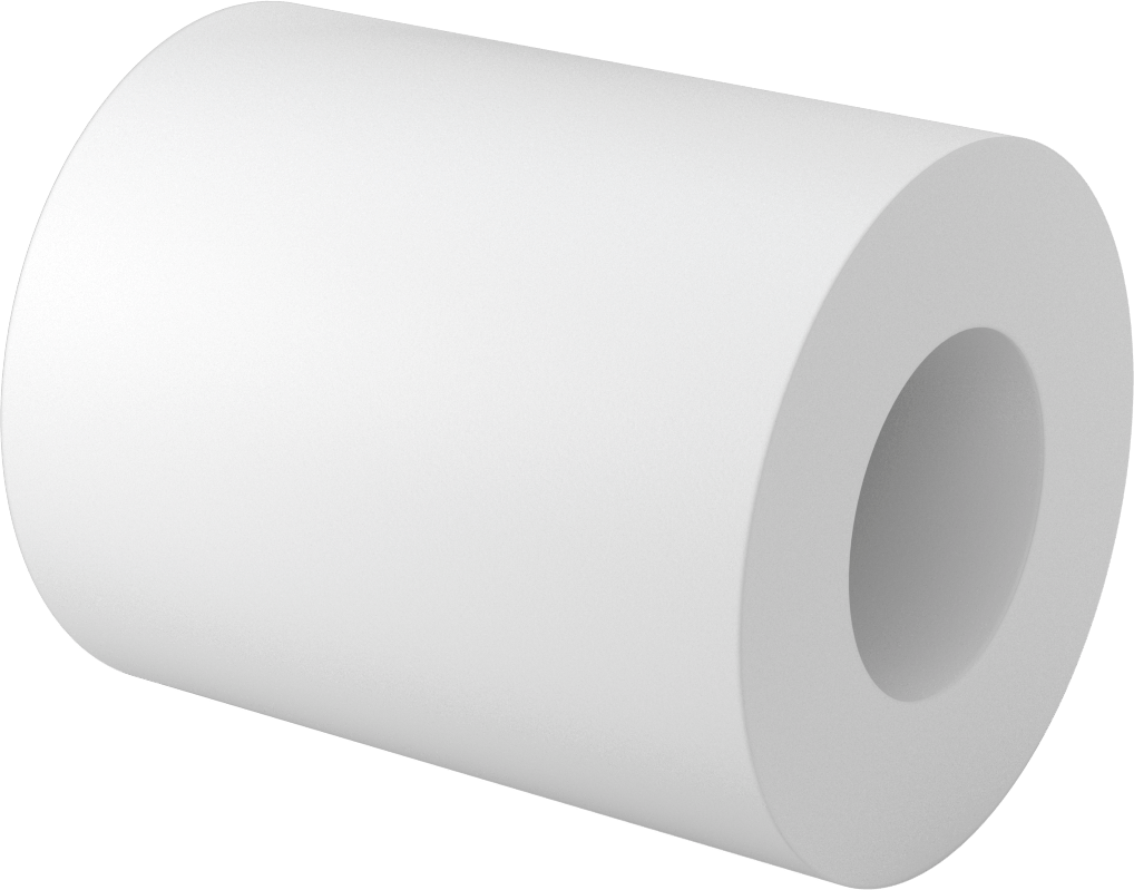 Kimyasallara Dayanıklı Kaygan PTFE Tüp, 6 inç Uzunluk, 5" OD x 2-1/2" ID