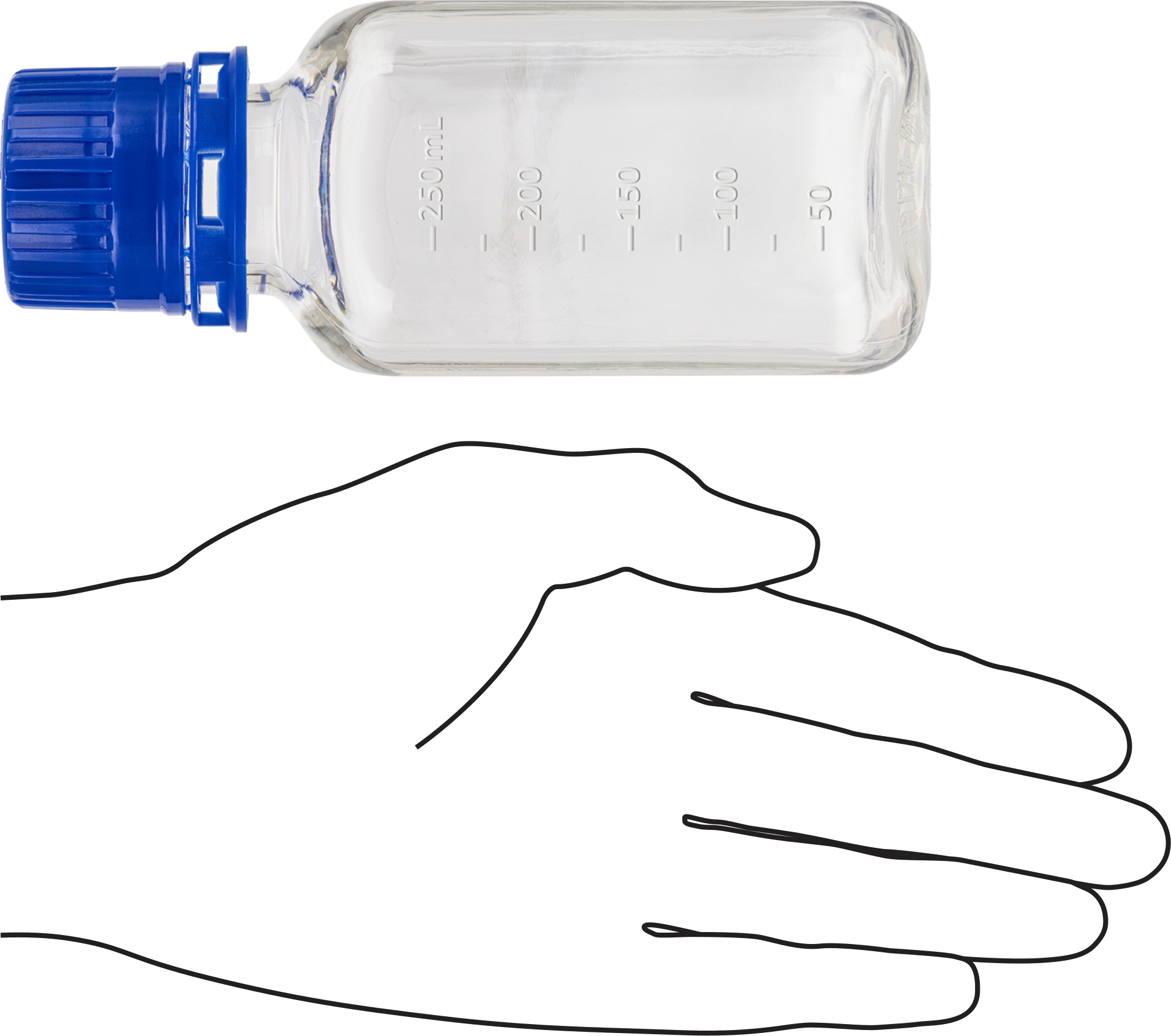 Steril, Kurcalanmayı Gösteren Plastik Şişeler, 8 FL. oz. Kapasite