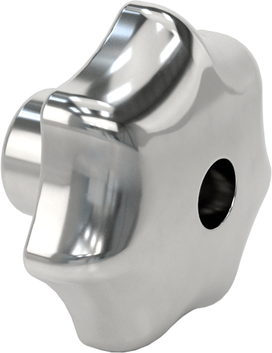 303 Paslanmaz Çelik Yedi Kollu Topuz, 1/4"-20 Dişli Delik