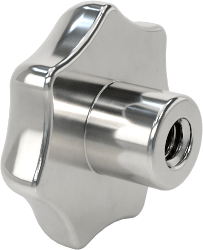 303 Paslanmaz Çelik Yedi Kollu Topuz, 1/4"-20 Dişli Delik