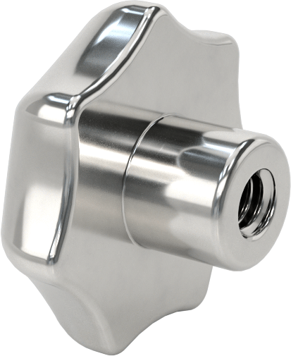 303 Paslanmaz Çelik Yedi Kollu Topuz, 1/4"-20 Dişli Delikli