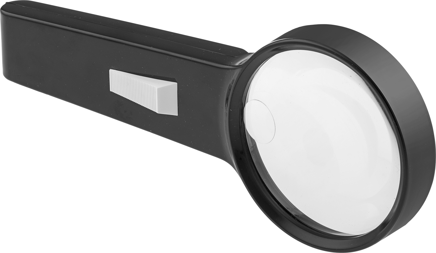 Aydınlatmalı Büyüteci, LED, 10x Büyütme, 1-3/8" Çaplı Lens