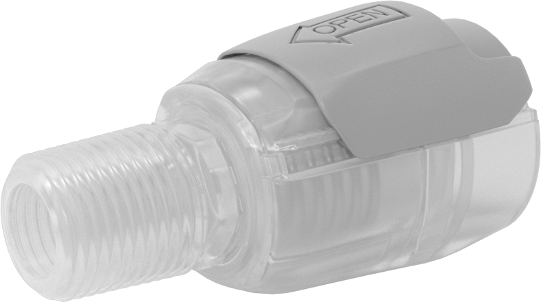 Kimyasallar için Yüksek Akışlı Hızlı Bağlantı Kesme Tüp Bağlantısı, Kapatma Valfli Soket, 1/2 NPT Erkek x 1-3/8 Bağlantı Parçası Boyutu