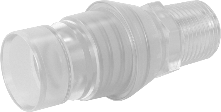 Kimyasallar için Yüksek Akışlı Hızlı Bağlantı Kesme Tüp Bağlantısı, Kapatma Valfli Plug, 1/2 NPT Erkek x 1-3/8 Bağlantı Parçası Boyutu
