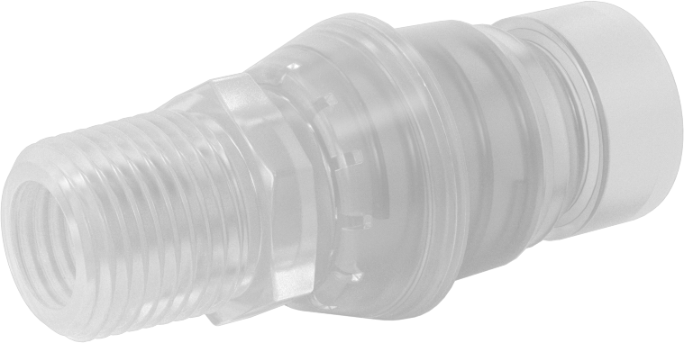 Kimyasallar için Yüksek Akışlı Hızlı Bağlantı Kesme Tüp Bağlantısı, Kapatma Valfli Plug, 1/2 NPT Erkek x 1-3/8 Bağlantı Parçası Boyutu