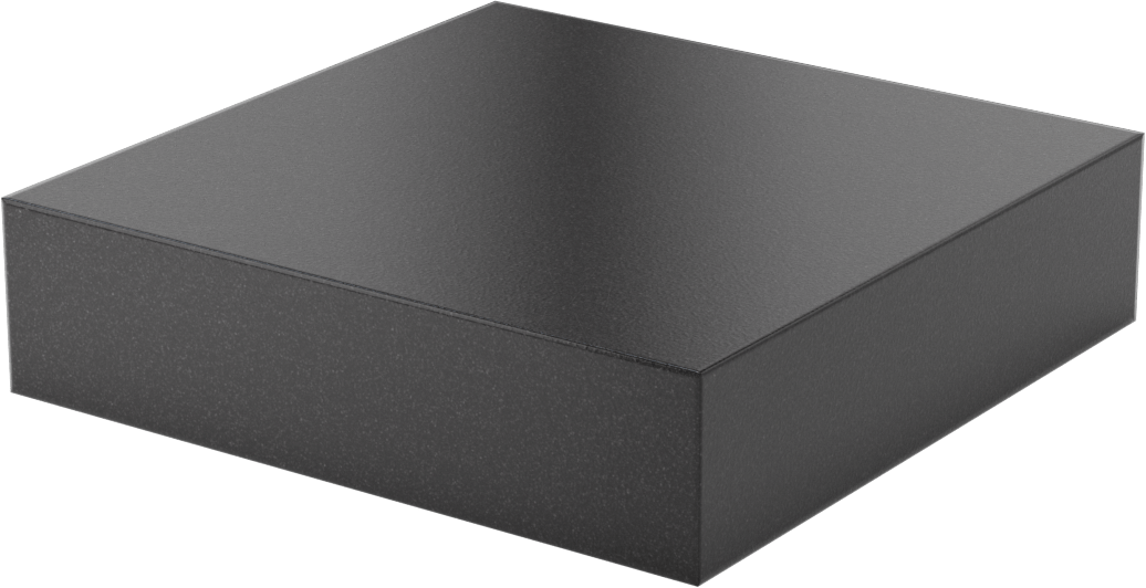 Antistatik Kaygan UHMW Polietilen Levha, 6" x 6" x 1-1/2"