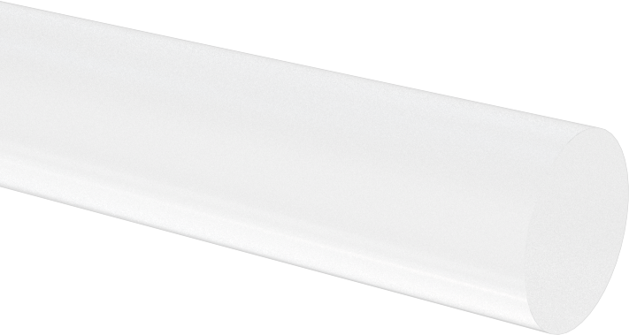 Şeffaf Polikarbonat Çubuk, 3/8" Çap, 8 Fit Uzunluk