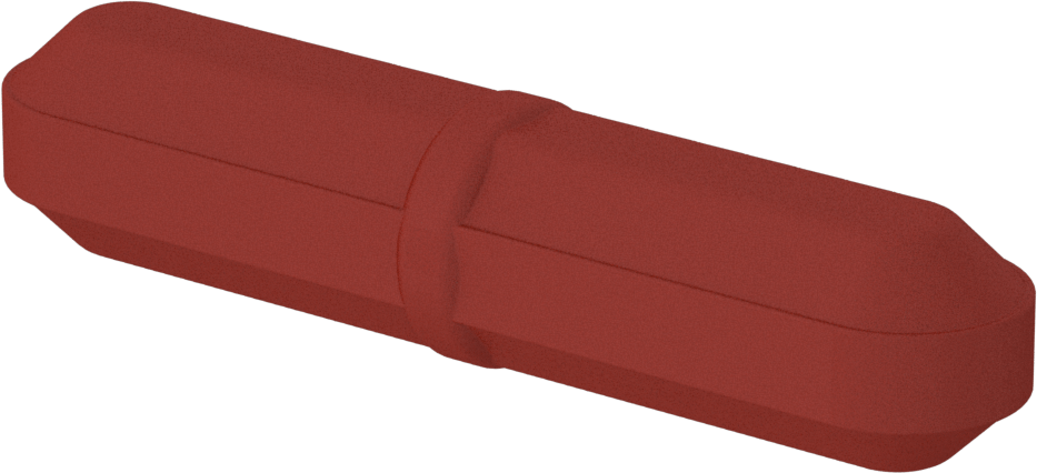 Manyetik Karıştırma Çubuğu, Sekizgen, 5/16" OD, 1-1/2" Uzunluk, Kırmızı