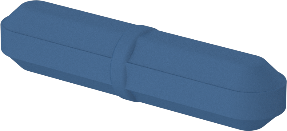 Manyetik Karıştırma Çubuğu, Sekizgen, 5/16" OD, 1-1/2" Uzunluk, Mavi