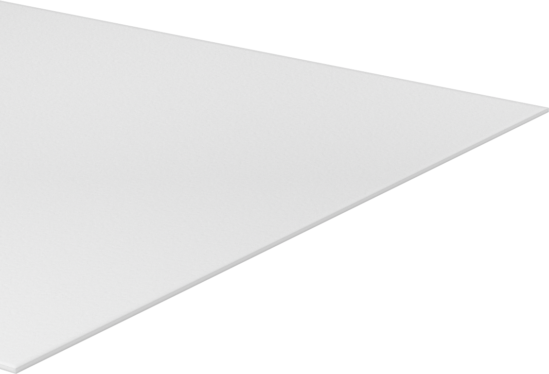 Beyaz Delrin® Asetal Reçine Levha, 1/16" Kalınlık, 12" x 12"