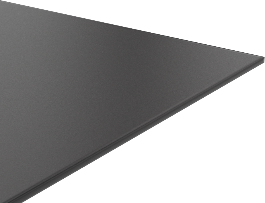 Siyah Delrin® Asetal Reçine Levha, 1/8" Kalınlık, 12“ Genişlik x 12” Uzunluk