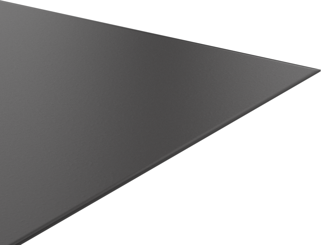 Siyah Delrin® Asetal Reçine Levha, 1/16" Kalınlık, 24“ Genişlik x 24” Uzunluk