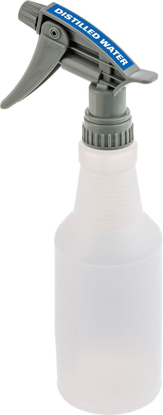 Ghs Standart Sprey Şişesi, Damıtılmış Su Etiketi ile, 16 FL. oz./500 ml Kapasite