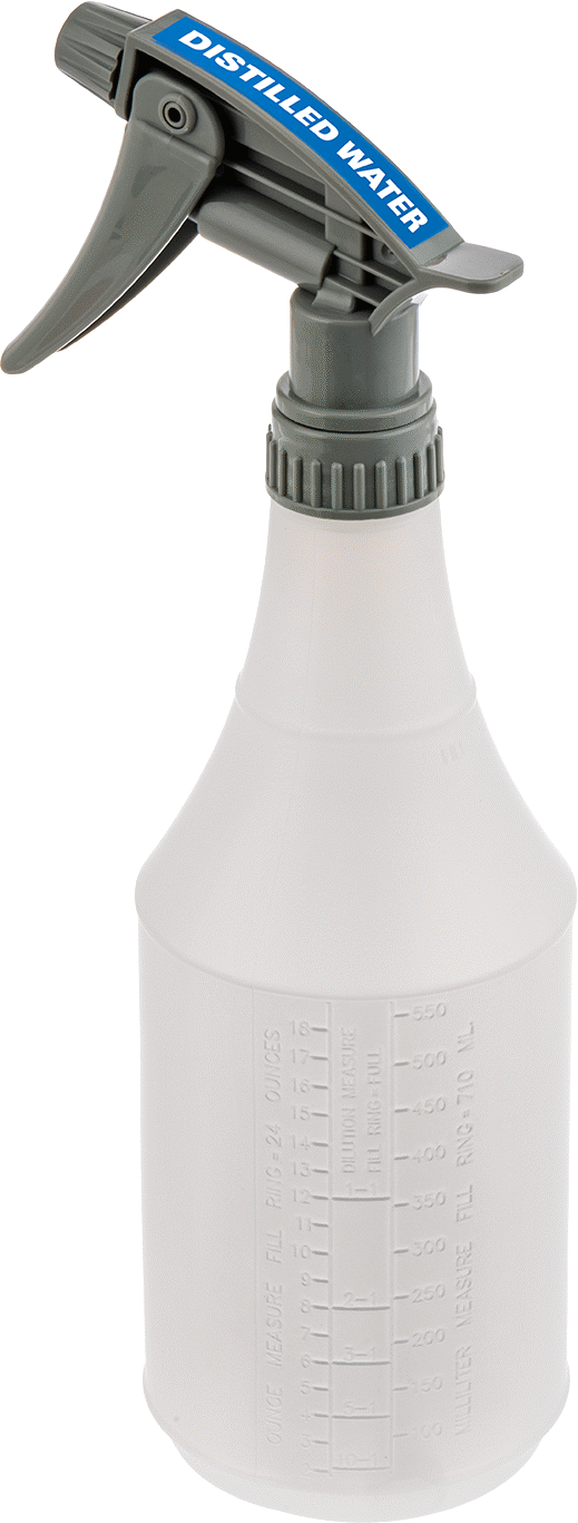 Ghs Standart Sprey Şişesi, Damıtılmış Su Etiketi ile, 24 FL. oz./750 ml Kapasite