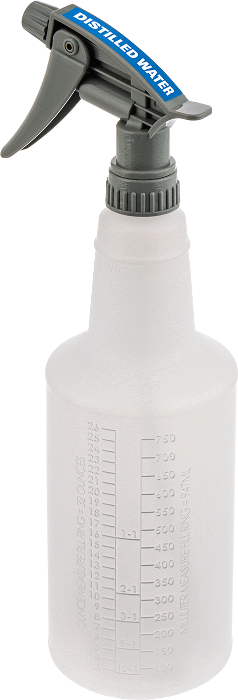 Ghs Standart Sprey Şişesi, Damıtılmış Su Etiketi ile, 32 FL. oz./1000 ml Kapasite
