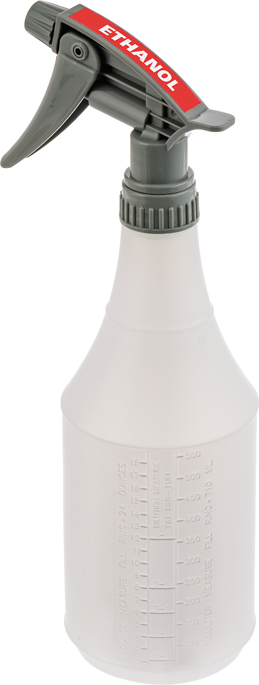 Ghs Standart Sprey Şişesi, Etanol Etiketi ile, 24 FL. oz./750 ml Kapasite