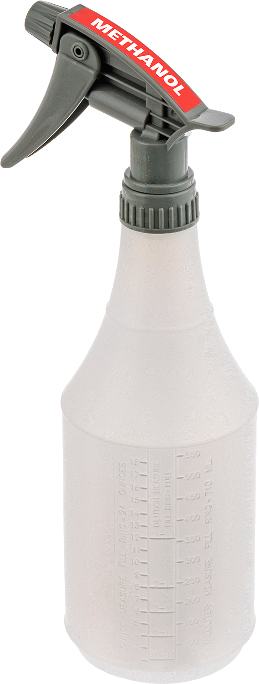 Ghs Standart Sprey Şişesi, Metanol Etiketi ile, 24 FL. oz./750 ml Kapasite