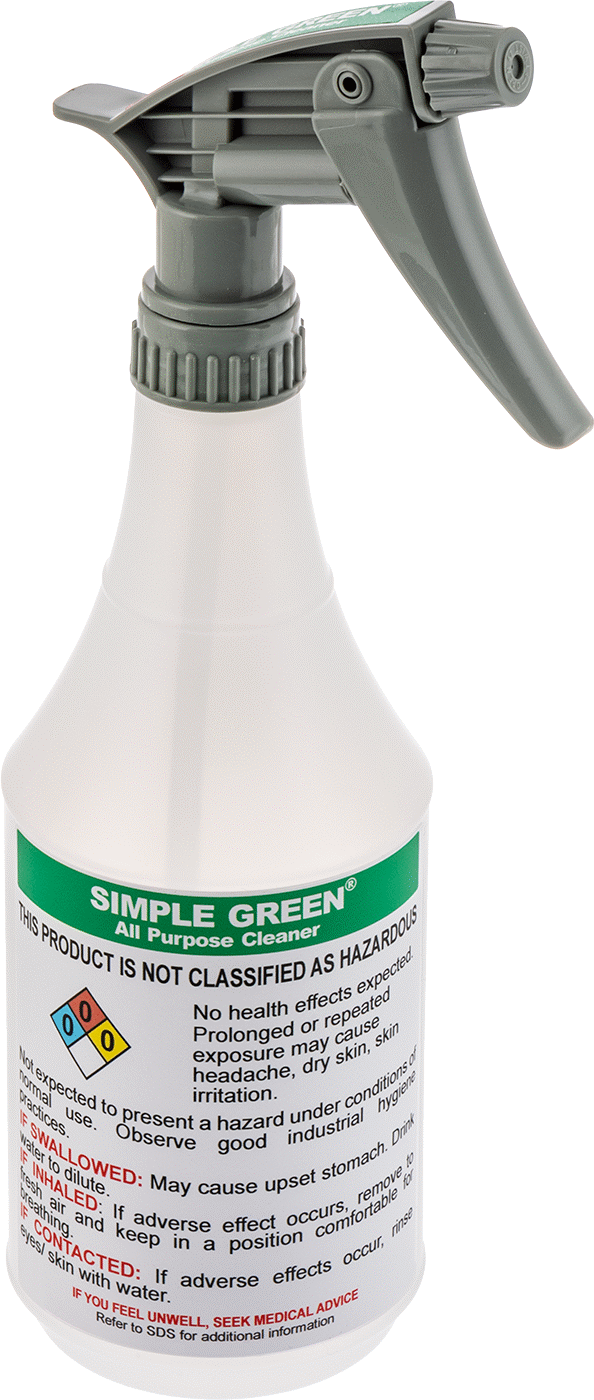 Ghs Standart Sprey Şişesi, Simple Green Etiketli, 24 FL. oz./750 ml Kapasite