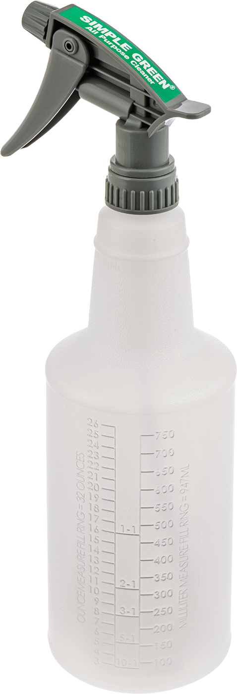 Ghs Standart Sprey Şişesi, Simple Green Etiketli, 32 FL. oz./1000 ml Kapasite