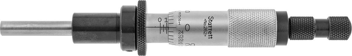 Starrett Mikrometre Başlığı, 262RL numarası, Cırcır Durdurucu Yüksük ve Dönmeyen Mil