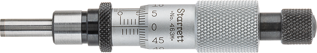 Starrett Mikrometre Başlığı, V463Mxrl, Cırcır Durdurucu Yüksük ve Dönen Mil