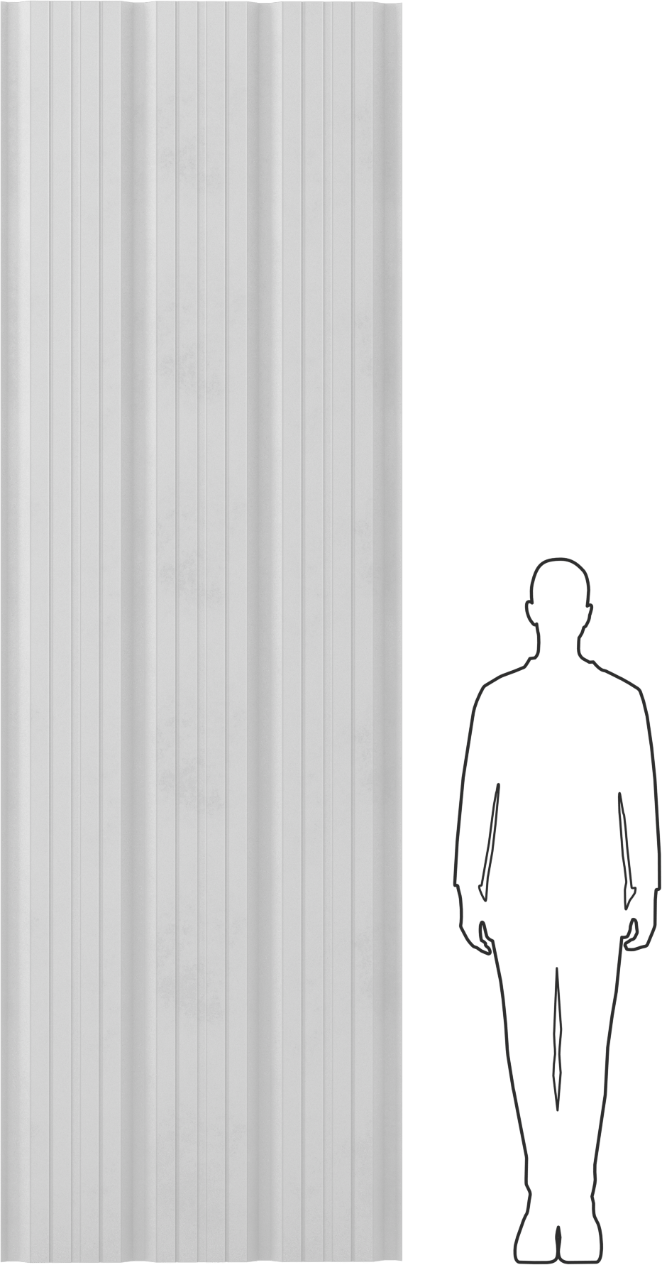 Çatı Paneli, Opak Boyalı Çelik, 120" Uzunluk, 38 inç Genişlik