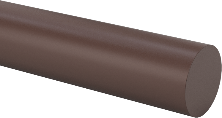 Kaygan Delrin® Asetal AF Reçine Çubuk, 1/2" Çap