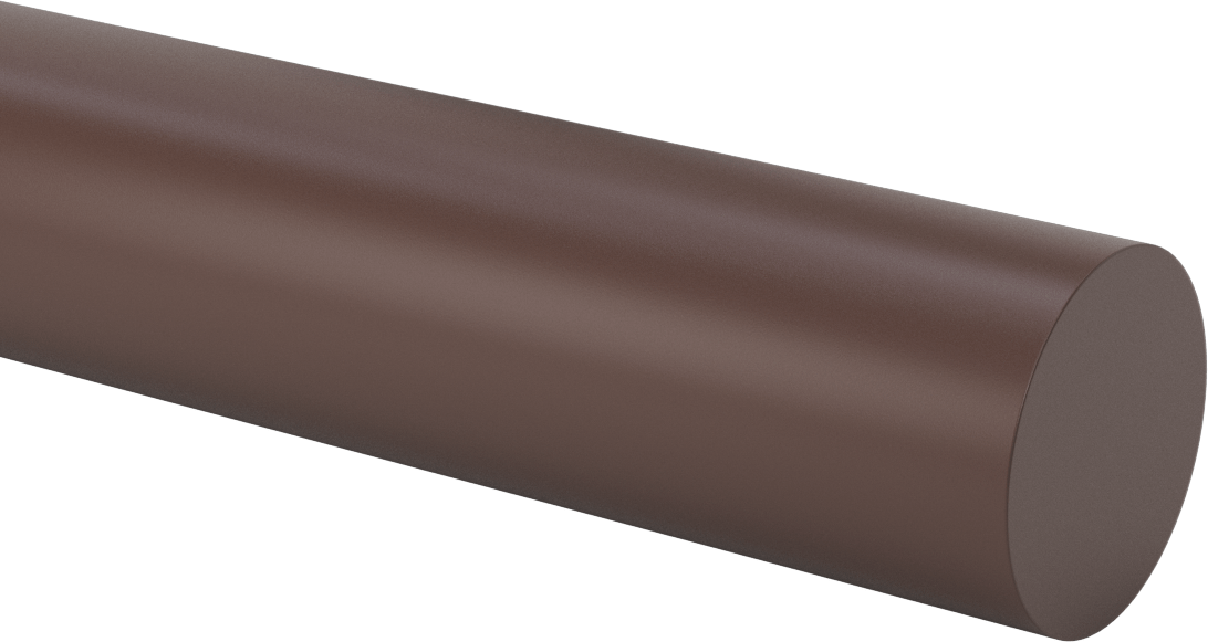Kaygan Delrin® Asetal AF Reçine Çubuk, 2-1/4" Çap