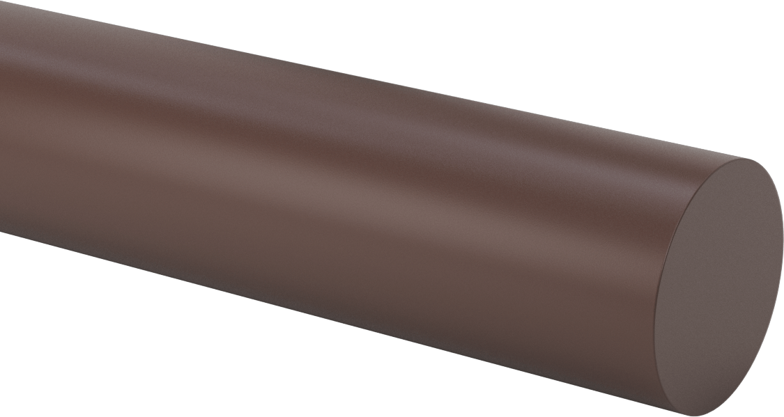 Kaygan Delrin® Asetal AF Reçine Çubuk, 2-1/2" Çap