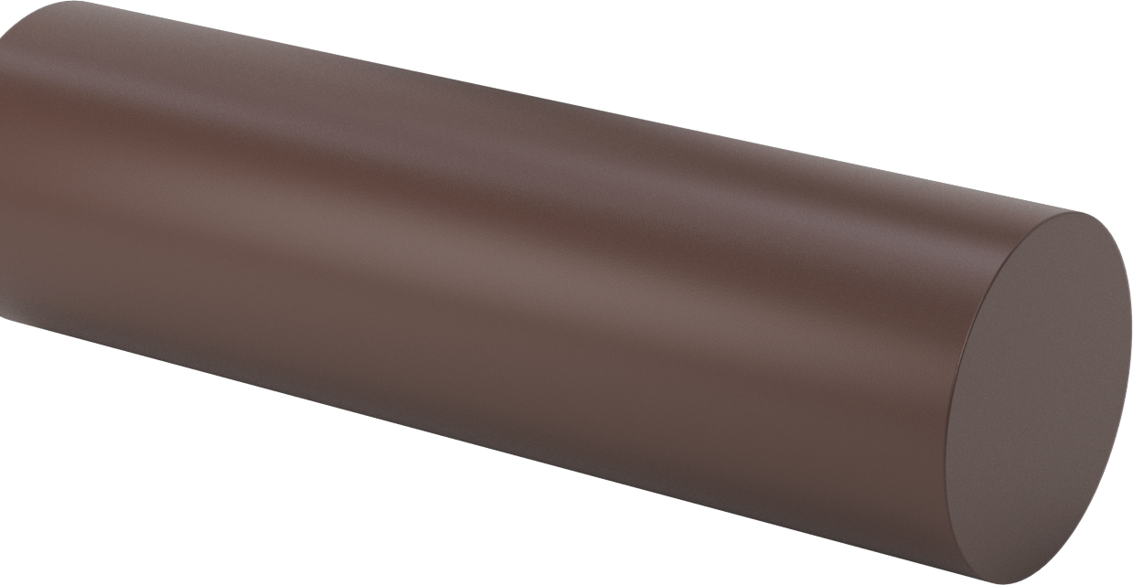 Kaygan Delrin® Asetal AF Reçine Çubuk, 3-1/2" Çap